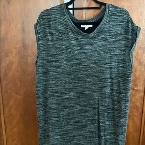 Anthropologie Cloth & Stone Women's Marled Grey Knit Sleeveless Shift Dress XL